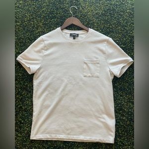 Perfect EXPRESS Light Beige Pocket Crewneck, Size Small